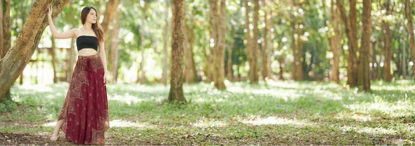 MAXI SKIRTS RAYON - Lannaclothesdesign Shop