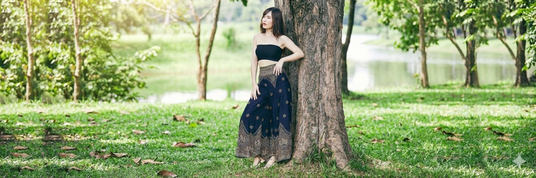 Palazzo Pants - Rayon - Lannaclothesdesign Shop