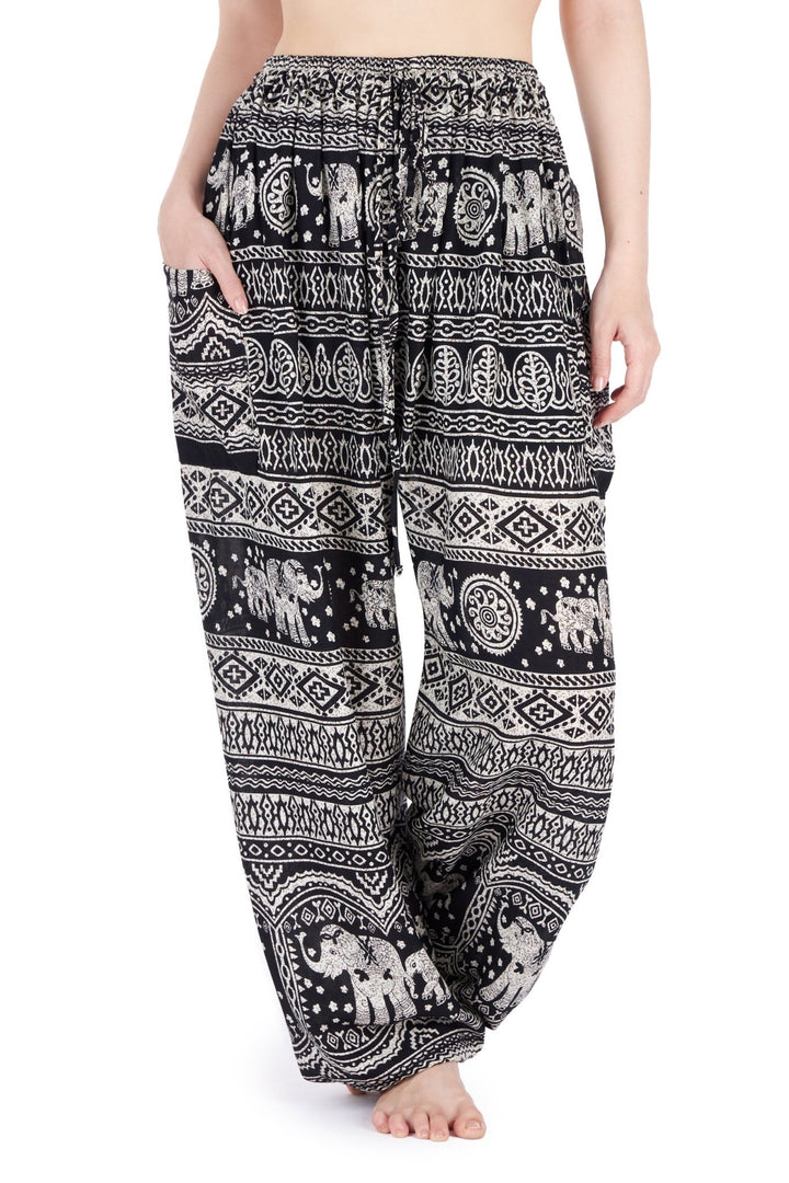 Elephant Harem pants w/ Drawstring - Lannaclothesdesign Shop
