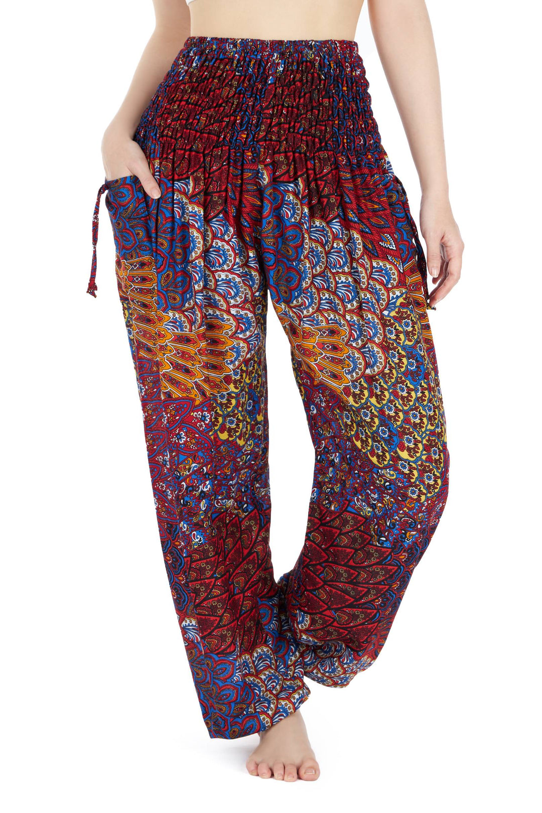 Colorful Peacock Harem Pants - Lannaclothesdesign Shop