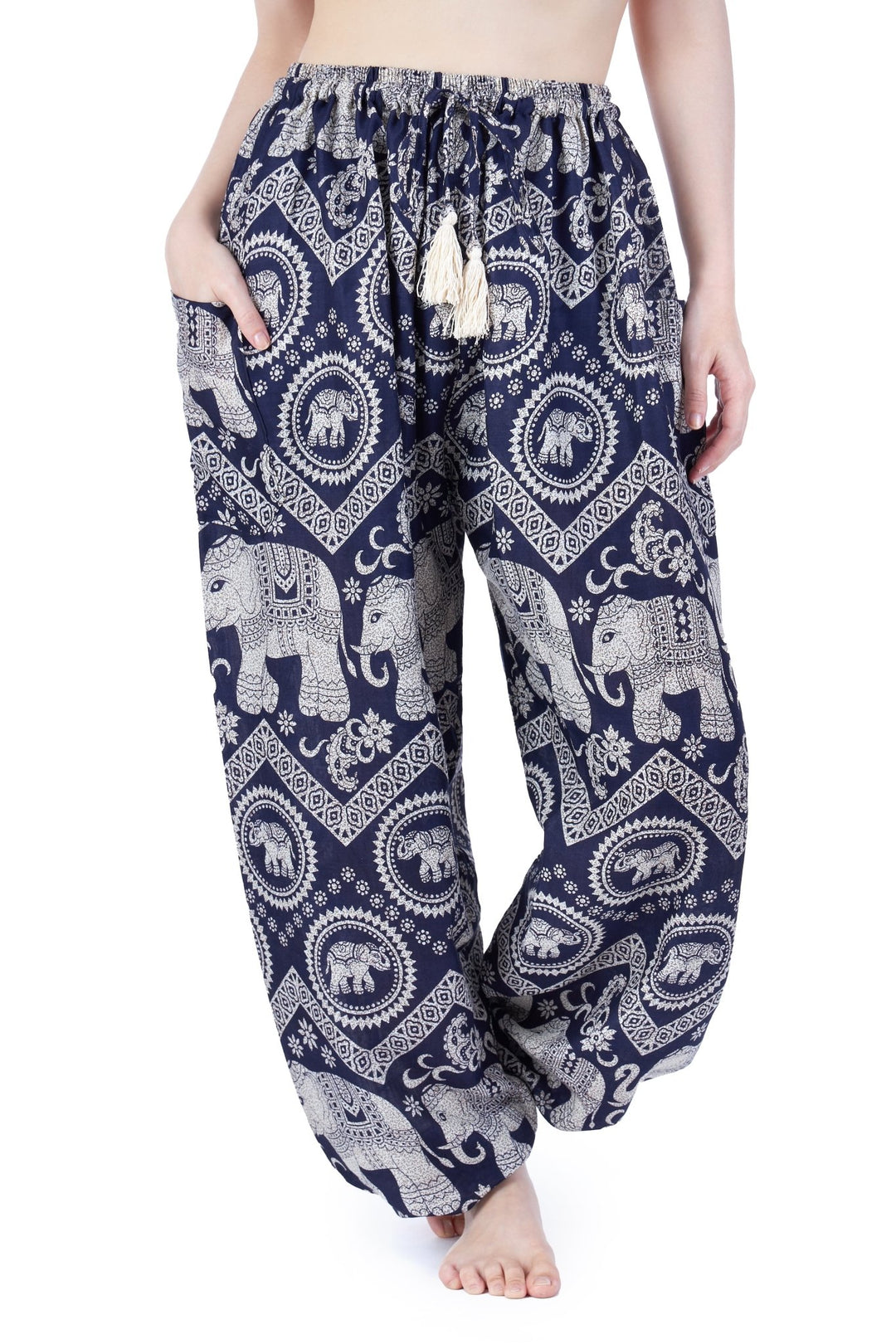 Elephant Harem Pants with Drawstring - Lannaclothesdesign Shop