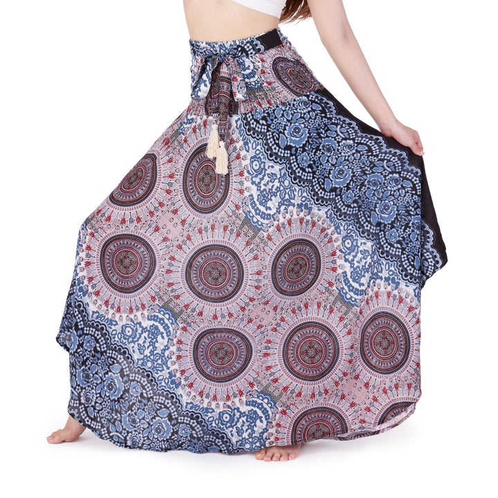 WOMENS LONG MANDALA BOHO SKIRT - Lannaclothesdesign Shop
