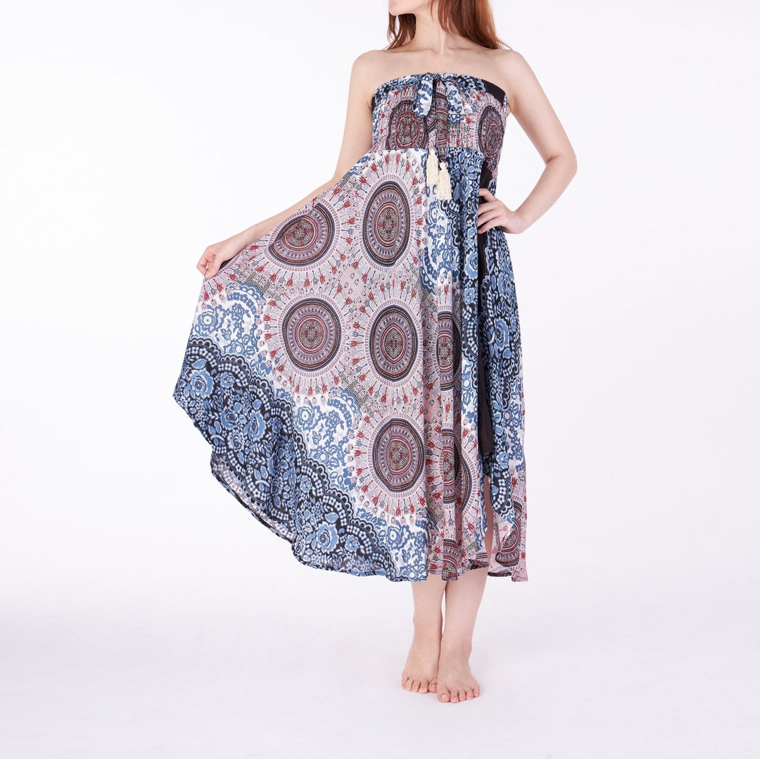 WOMENS LONG MANDALA BOHO SKIRT - Lannaclothesdesign Shop