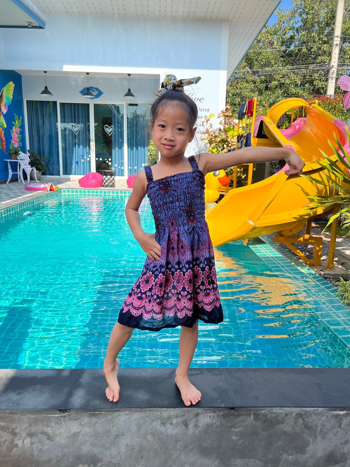 Flower Mandala Kids Summer Dress - Lannaclothesdesign Shop