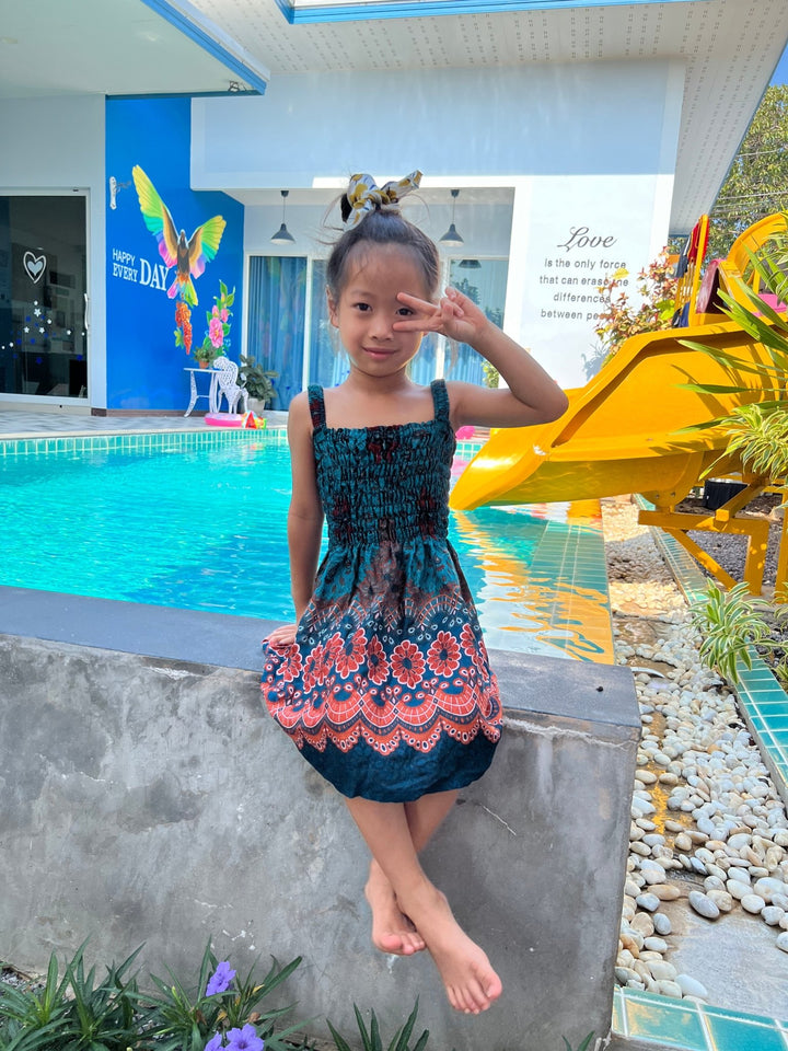 Flower Mandala Kids Summer Dress - Lannaclothesdesign Shop