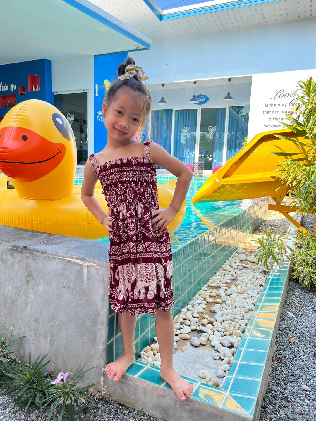 Chain Elephant Kids Summer Dress - Lannaclothesdesign Shop