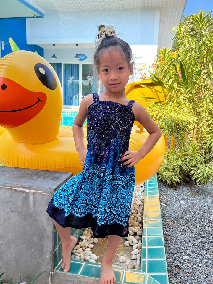 Rose Circle Kids Summer Dress - Lannaclothesdesign Shop