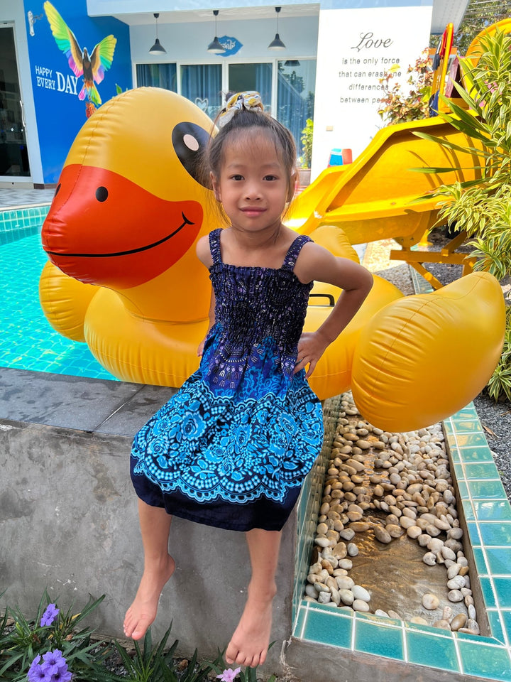 Rose Circle Kids Summer Dress - Lannaclothesdesign Shop