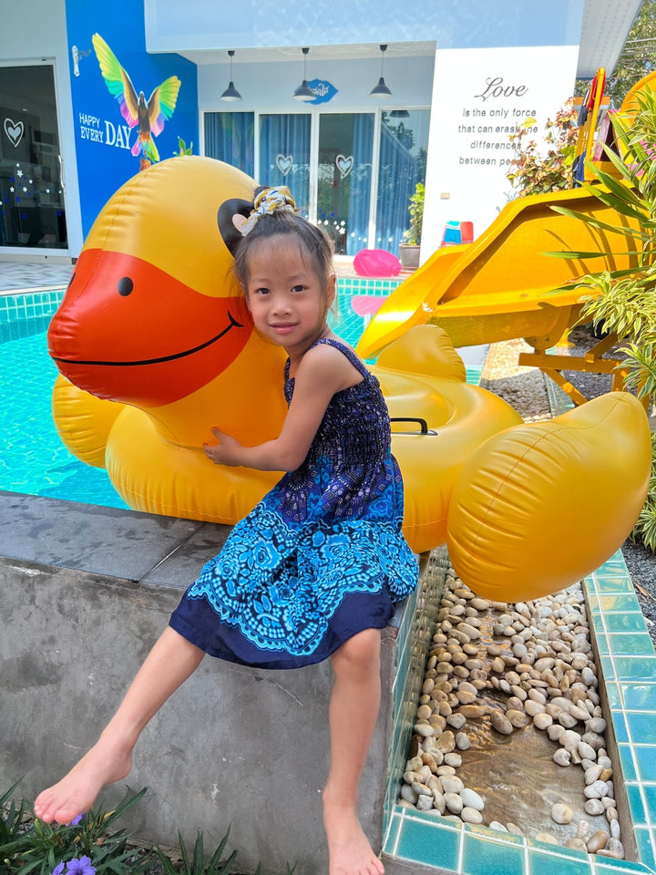 Rose Circle Kids Summer Dress - Lannaclothesdesign Shop