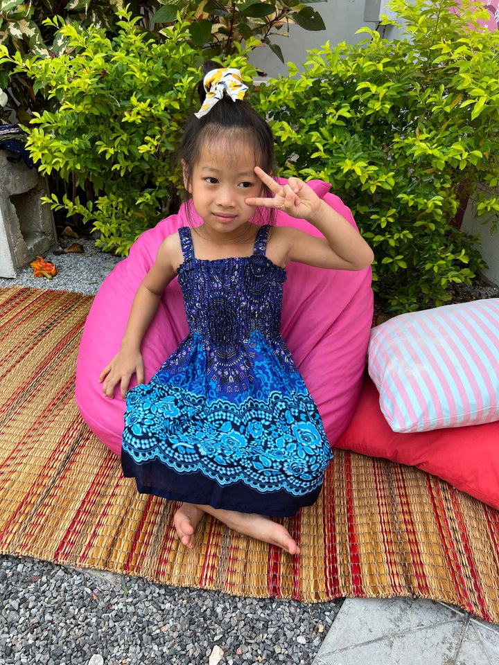 Rose Circle Kids Summer Dress - Lannaclothesdesign Shop