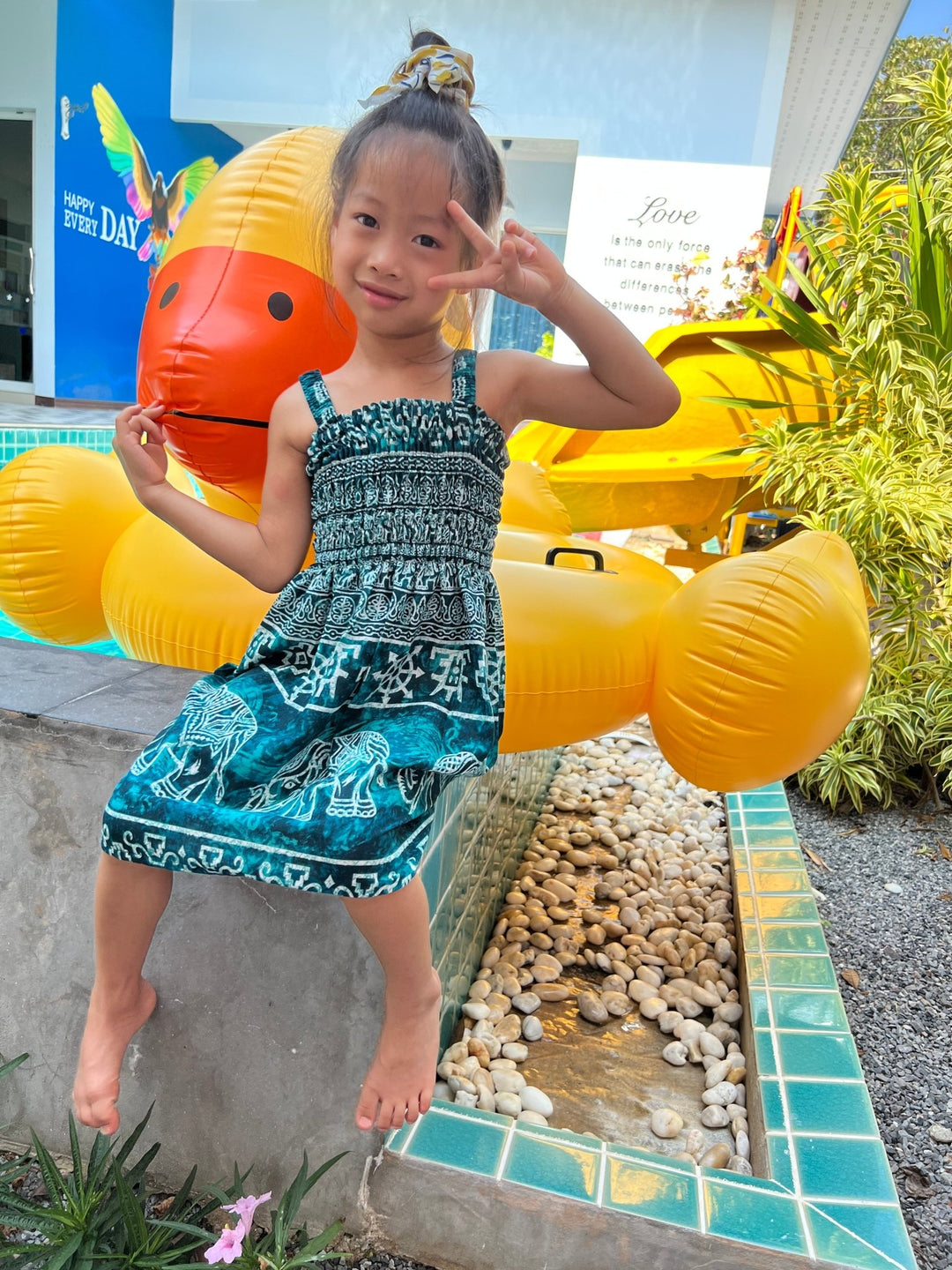 Big Elephant Kids Summer Dress - Lannaclothesdesign Shop