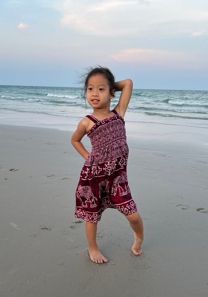 Big Elephant Kids Summer Dress - Lannaclothesdesign Shop