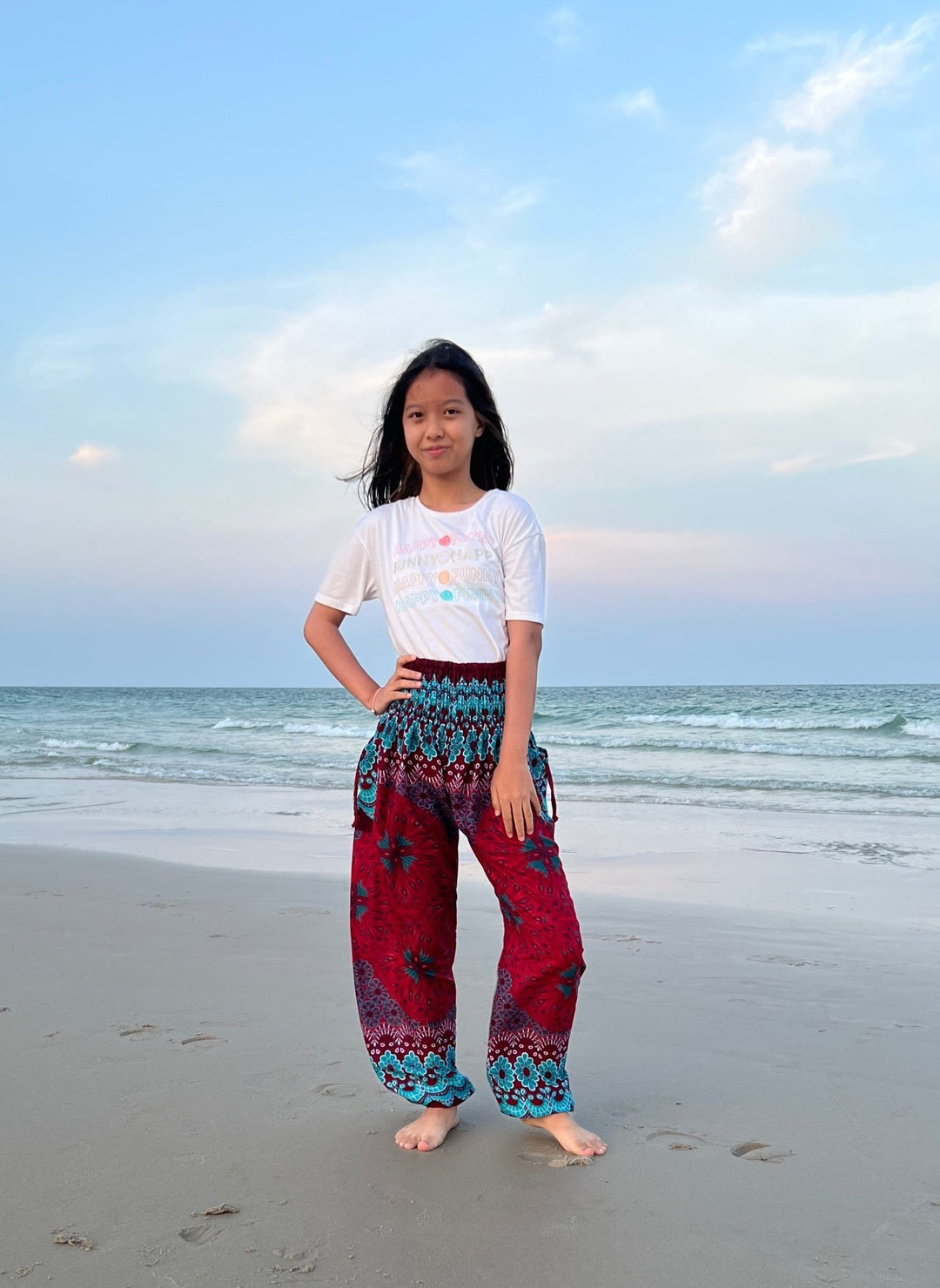 Flower Mandala Kids Boho Harem Pants - Lannaclothesdesign Shop