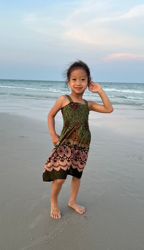 Flower Mandala Kids Summer Dress