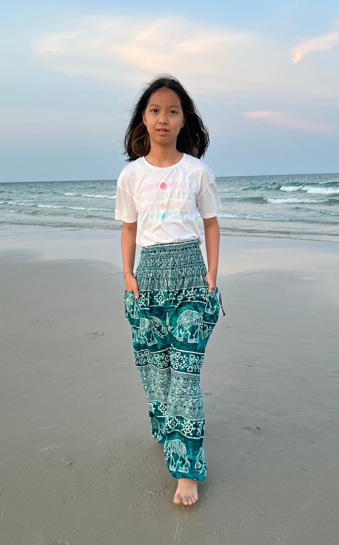 Big Elephant Kids Boho Harem Pants - Lannaclothesdesign Shop