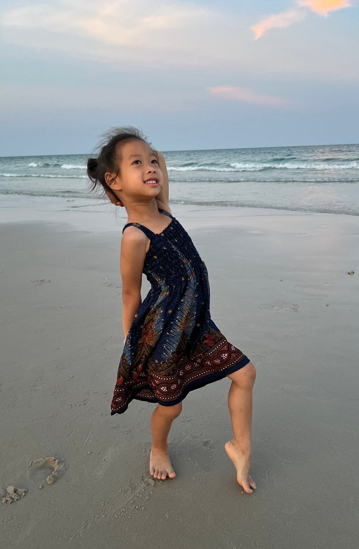 Peacock Kids Summer Dress - Lannaclothesdesign Shop
