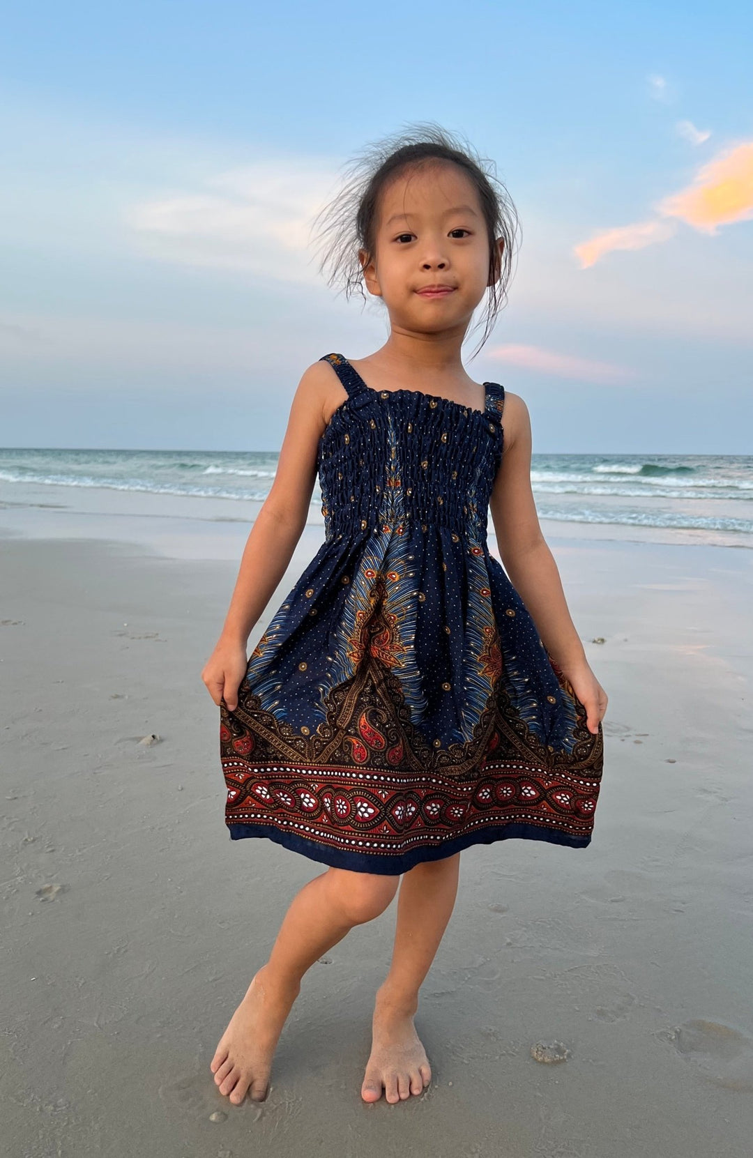 Peacock Kids Summer Dress - Lannaclothesdesign Shop