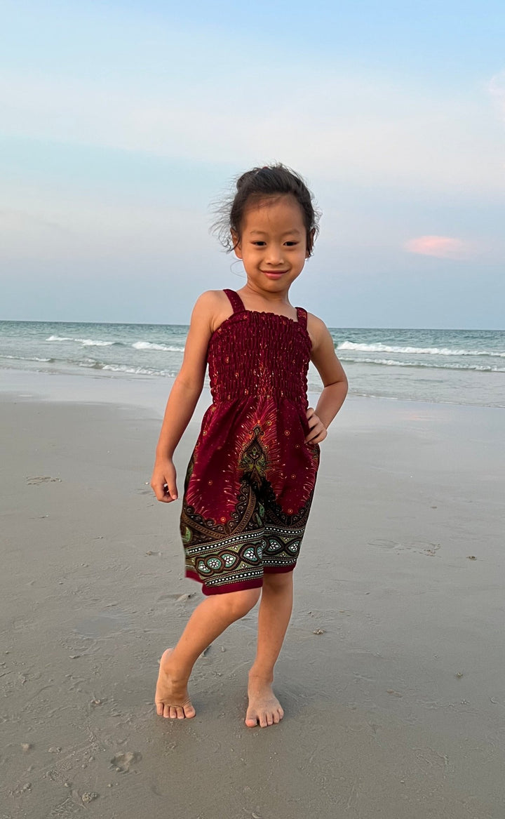 Peacock Kids Summer Dress - Lannaclothesdesign Shop