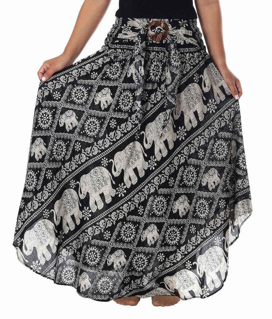 BLACK ELEPHANT BOHO SKIRT - Lannaclothesdesign Shop