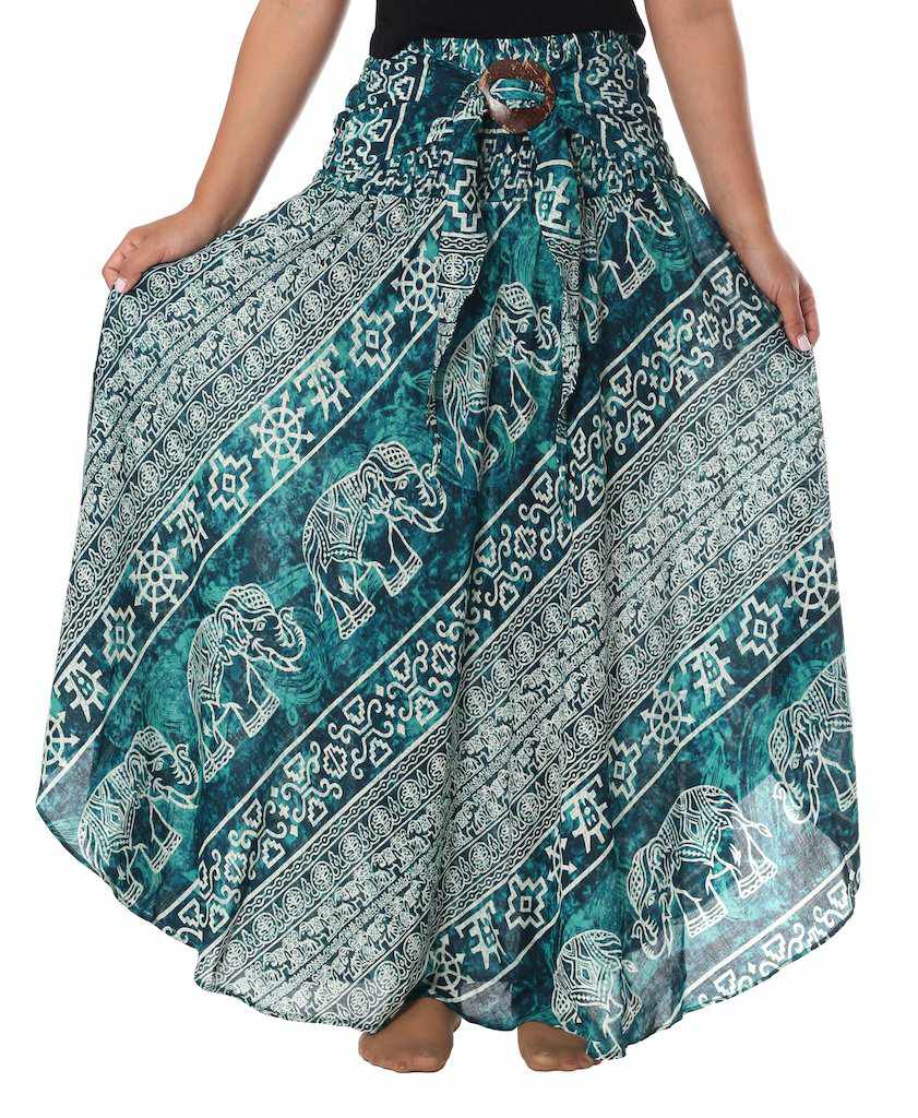 GYPSY TEAL MAXI SKIRT - Lannaclothesdesign Shop