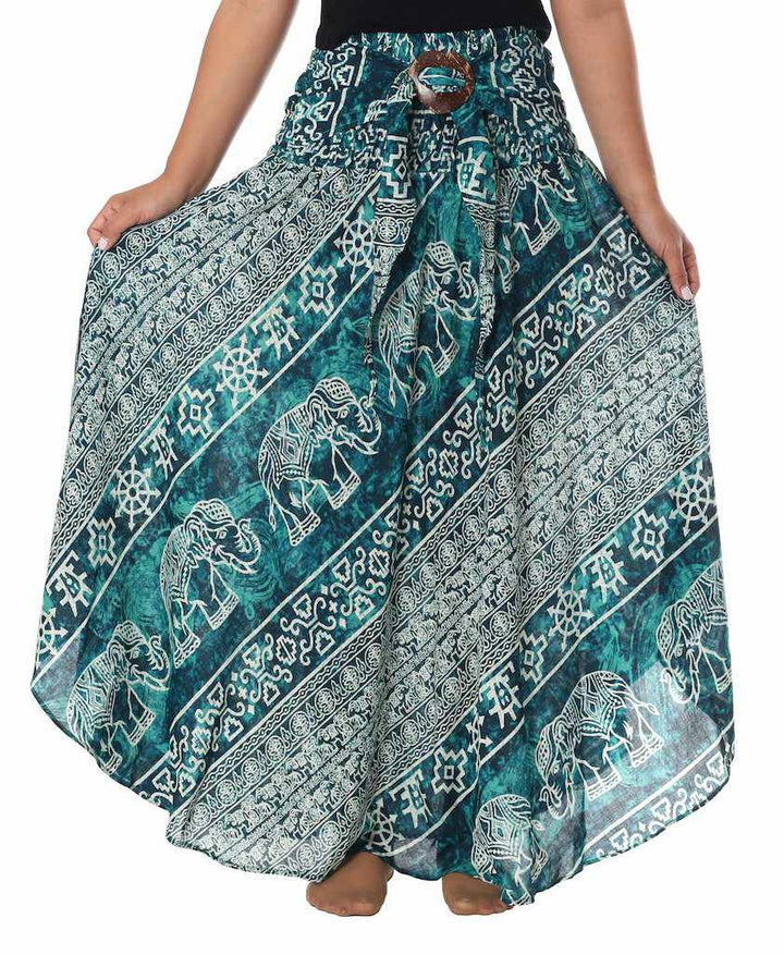 GYPSY TEAL MAXI SKIRT - Lannaclothesdesign Shop