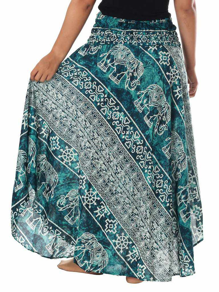 GYPSY TEAL MAXI SKIRT - Lannaclothesdesign Shop