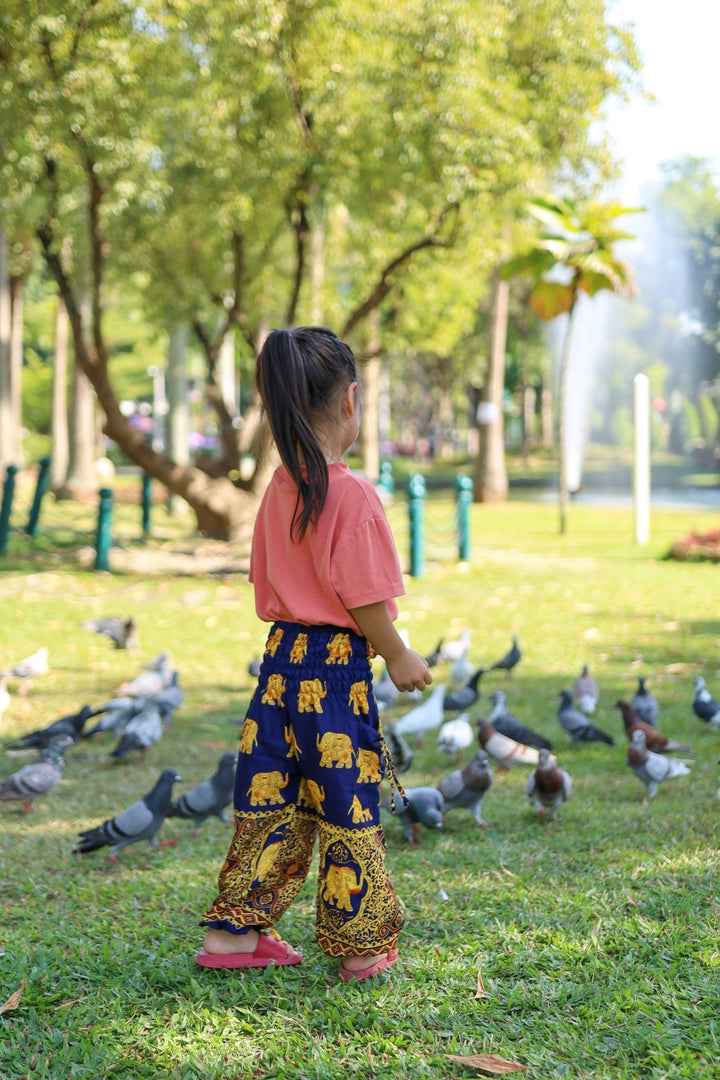 GOLD ELEPHANT KIDS HAREM PANTS - Lannaclothesdesign Shop