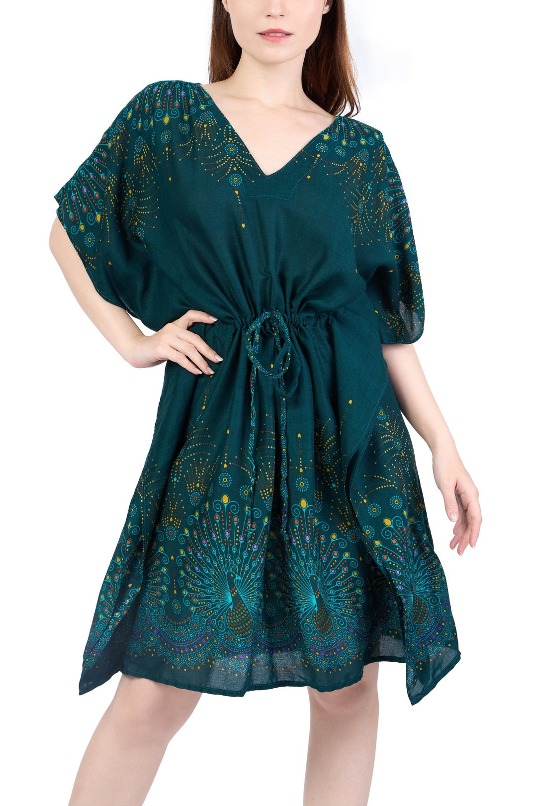 Rayon Boho Tops for Women One Size - Kimono - Green - Lannaclothesdesign Shop