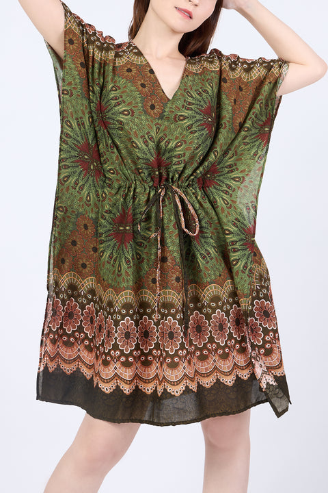 Rayon Boho Tops for Women One Size - Kimono - Green