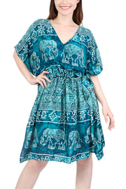 Rayon Boho Tops for Women One Size - Kimono - Teal