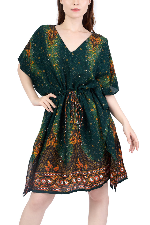 Rayon Boho Tops for Women One Size - Kimono - Green