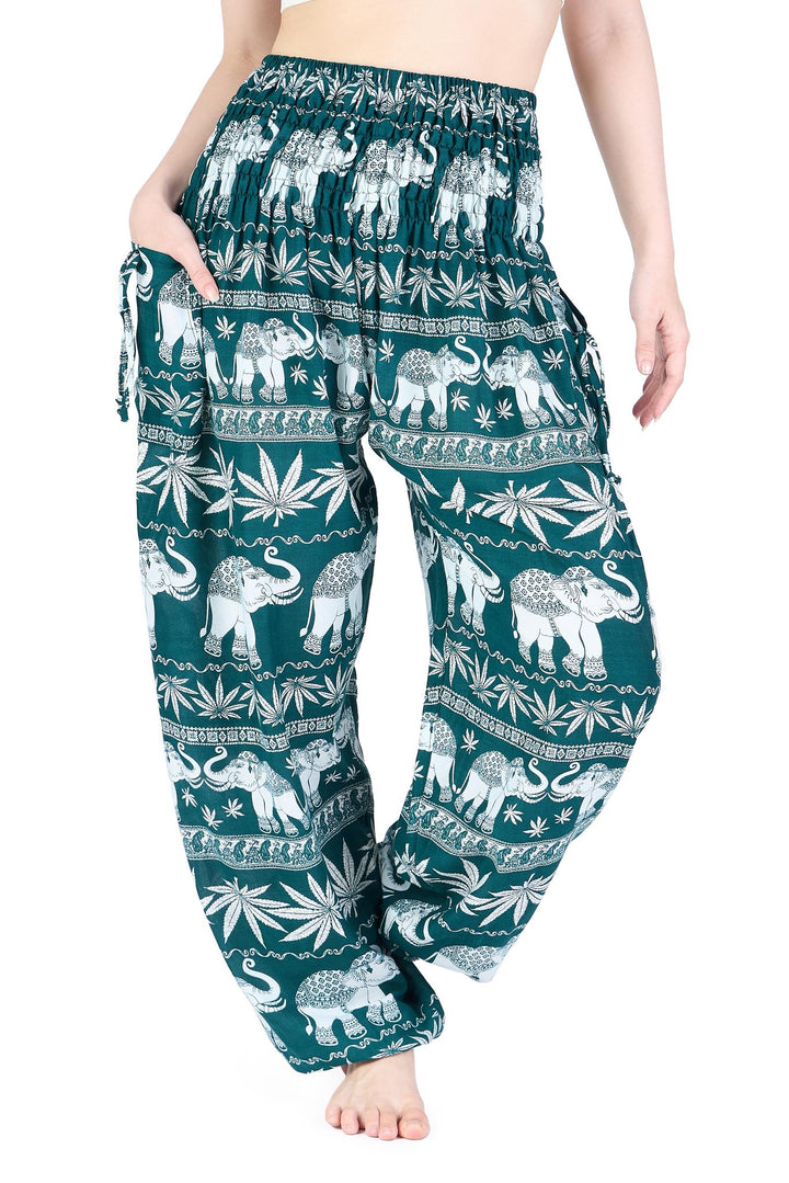 Elephant Leaf Harem Pants - Lannaclothesdesign Shop