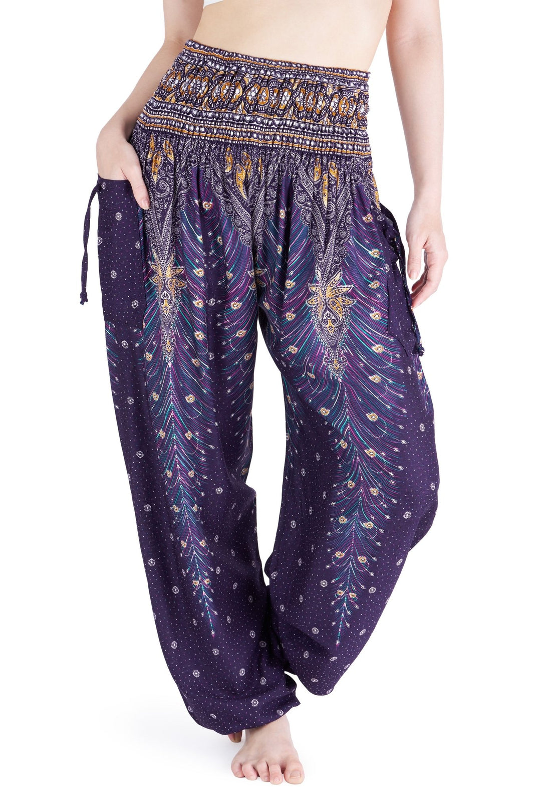 Peacock Harem Pants - Lannaclothesdesign Shop