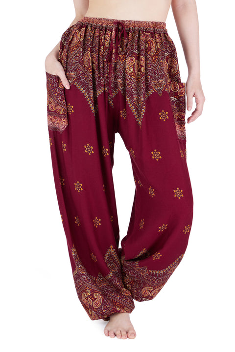 Peacock Flower Harem Pants