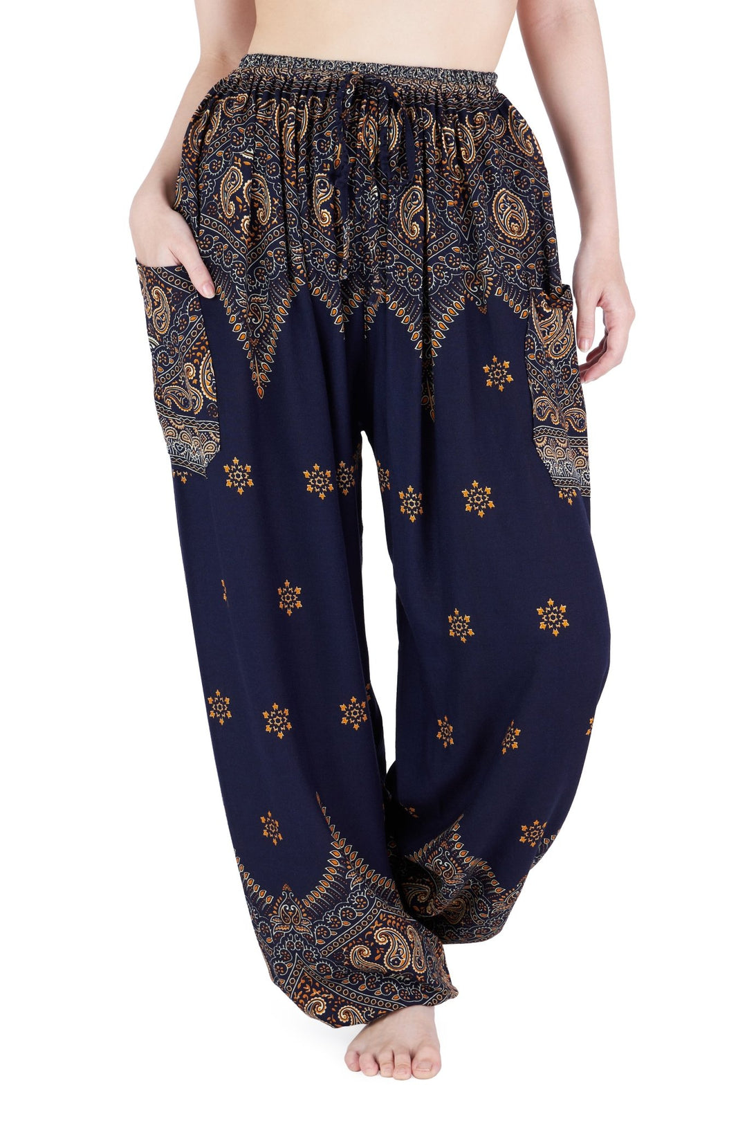 Peacock Flower Harem Pants - Lannaclothesdesign Shop