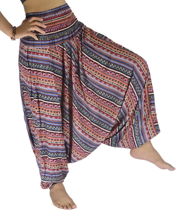 Red Boho Harem Pants