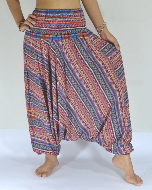 Red Boho Harem Pants