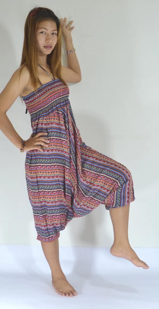 Red Boho Harem Pants