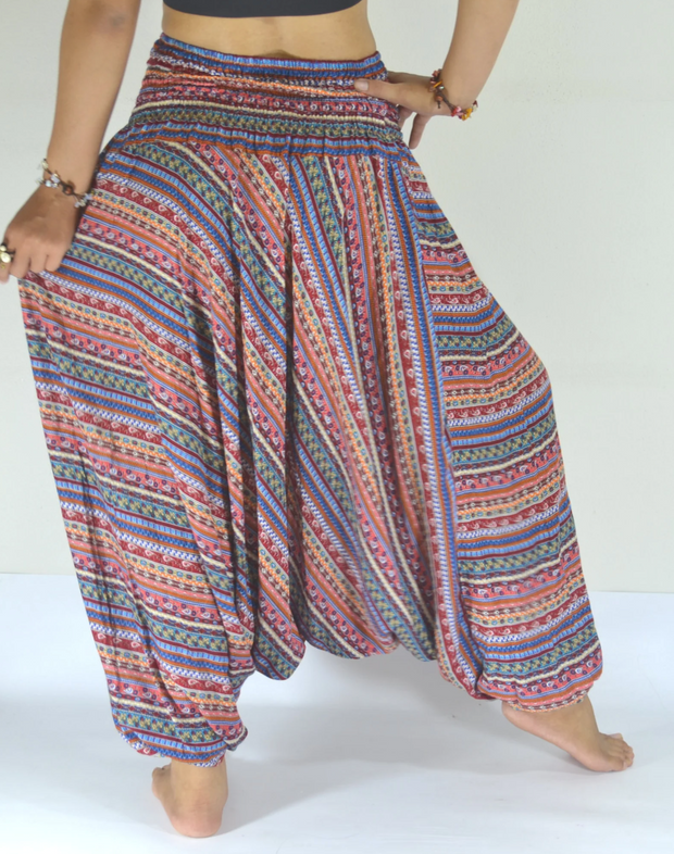 Red Boho Harem Pants