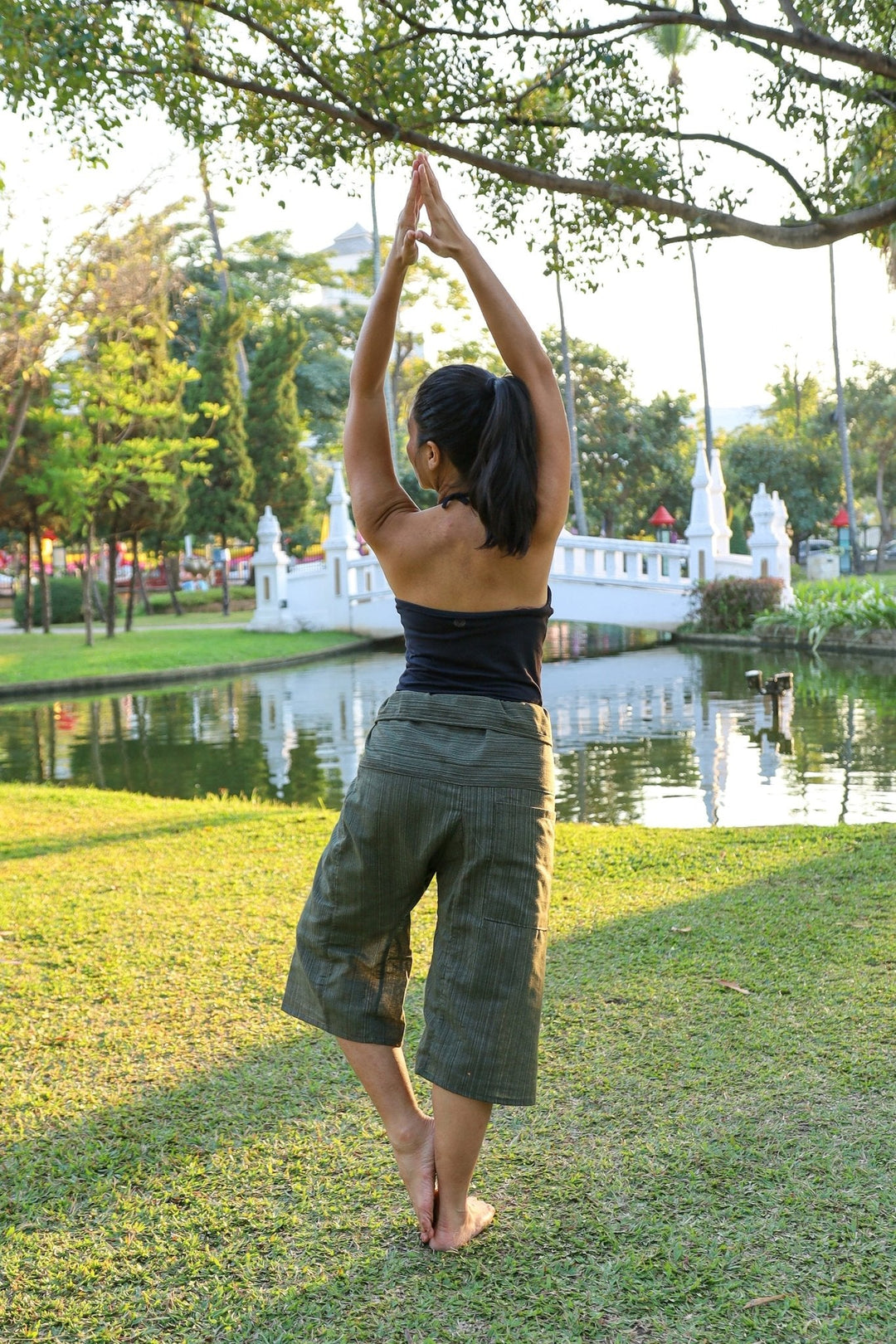 Women Yoga Pants Thai Fisherman Style Trousers - Lannaclothesdesign Shop