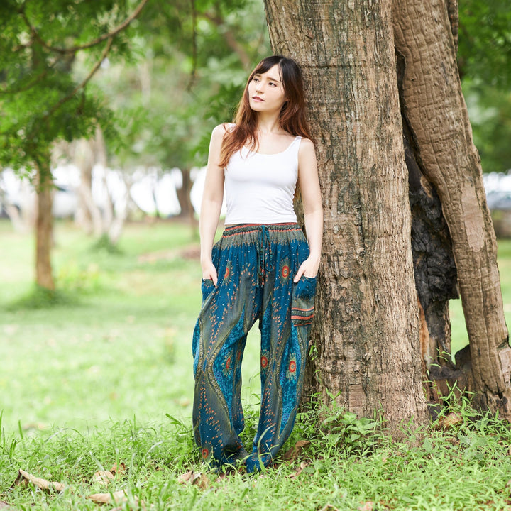 Flowy Drawstring Pants - Lannaclothesdesign Shop