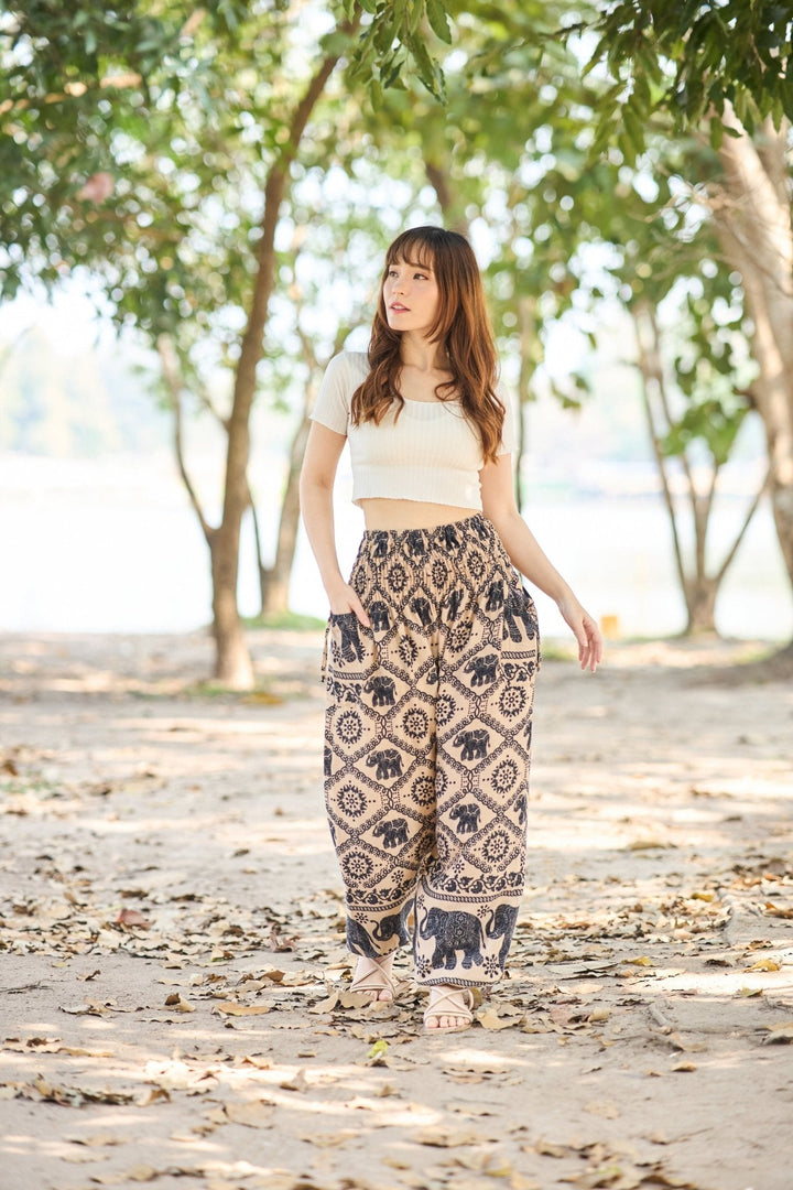 Elephant Boho Pants - Lannaclothesdesign Shop