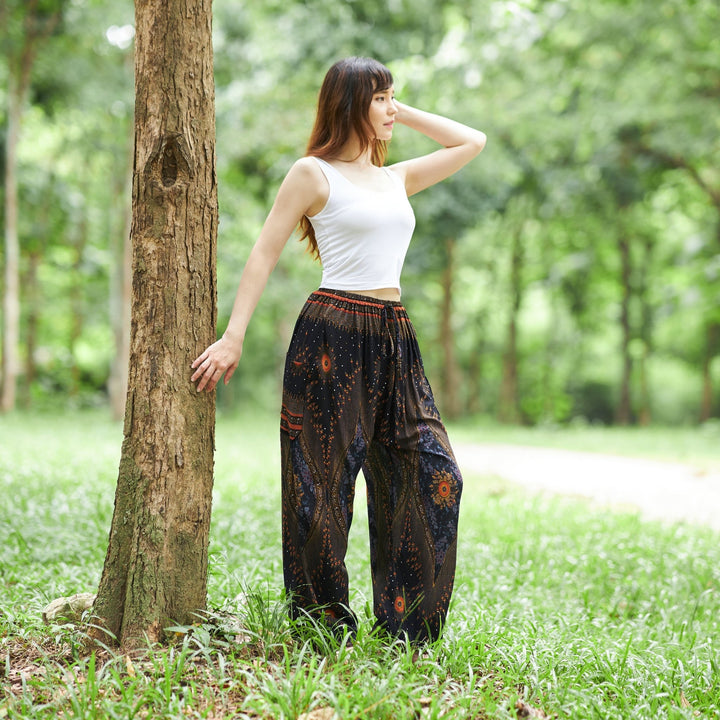 Flowy Drawstring Pants - Lannaclothesdesign Shop