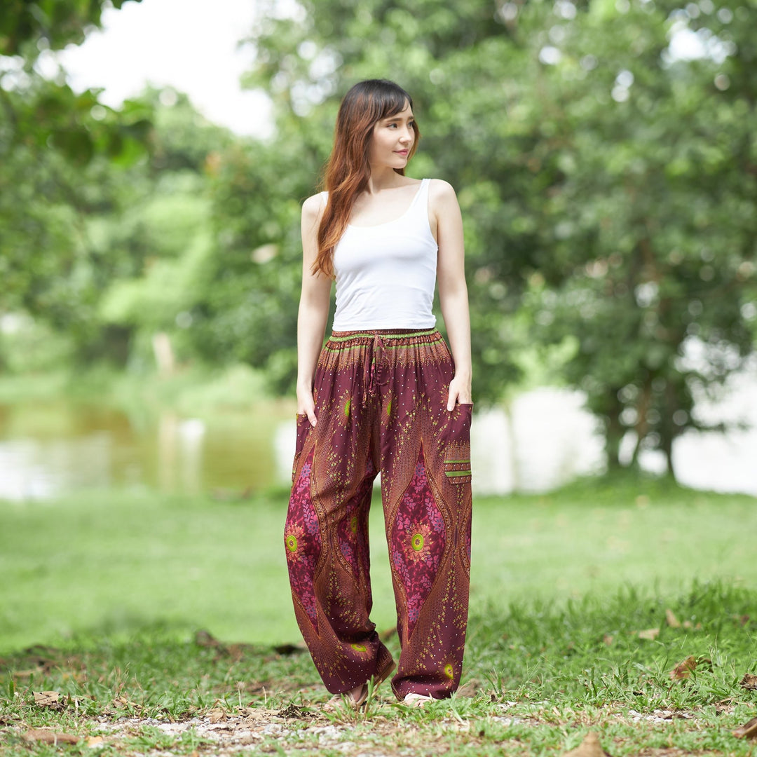 Flowy Drawstring Pants - Lannaclothesdesign Shop