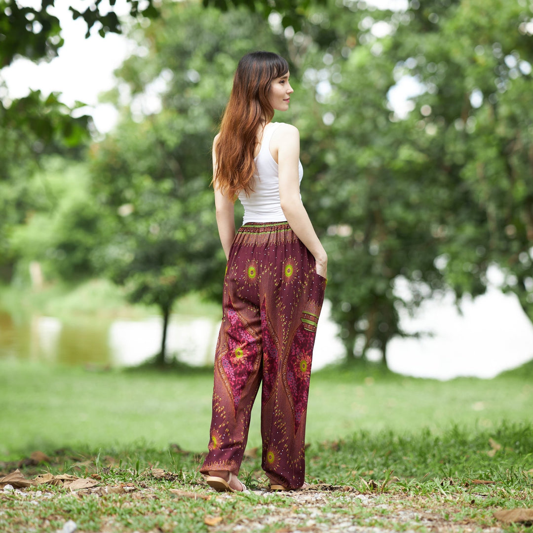 Flowy Drawstring Pants - Lannaclothesdesign Shop