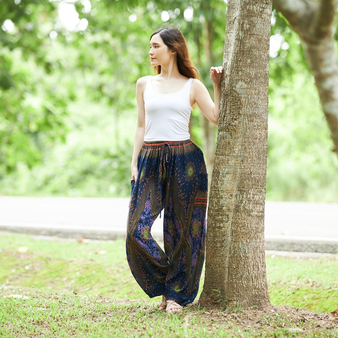 Flowy Drawstring Pants - Lannaclothesdesign Shop