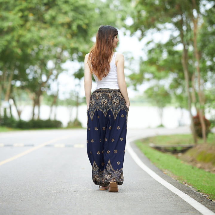 Peacock Flower Harem Pants - Lannaclothesdesign Shop