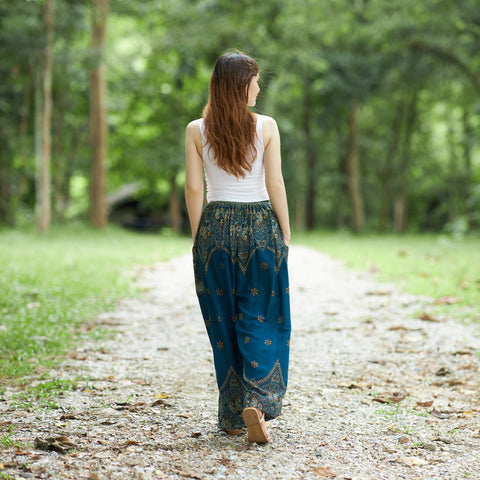 Peacock Flower Harem Pants