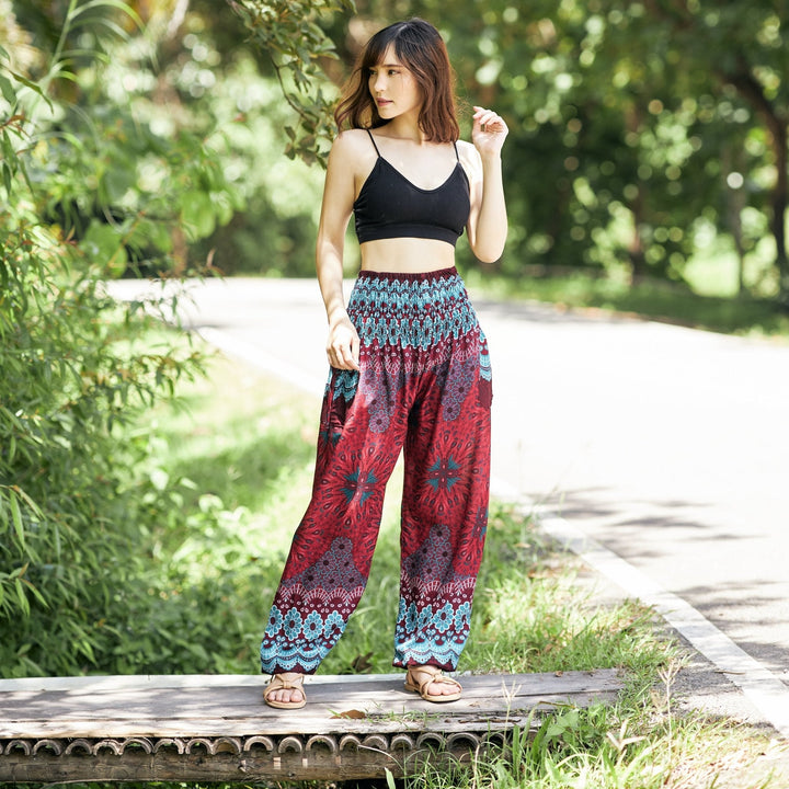 Flower Mandala Harem Pants - Lannaclothesdesign Shop