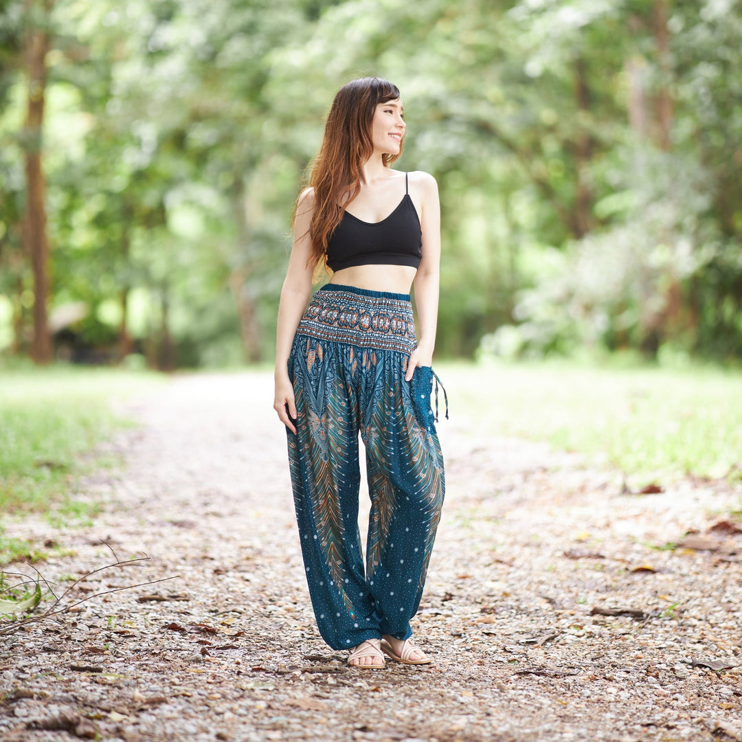 Peacock Harem Pants - Lannaclothesdesign Shop